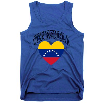 Retro Venezuela Flag Athletic Sport Heart Meaningful Gift Tank Top