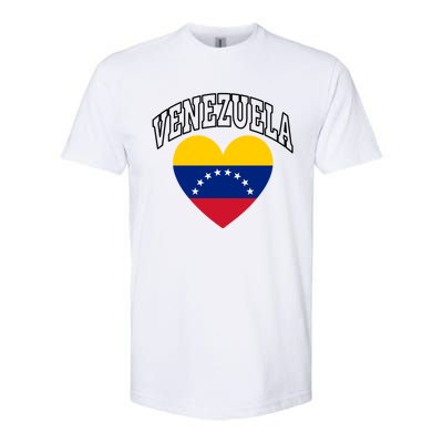 Retro Venezuela Flag Athletic Sport Heart Meaningful Gift Softstyle CVC T-Shirt