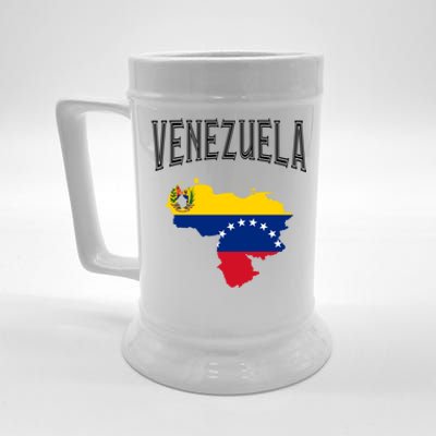 Retro Venezuela Flag Vintage Throwback Athletic Gift Beer Stein