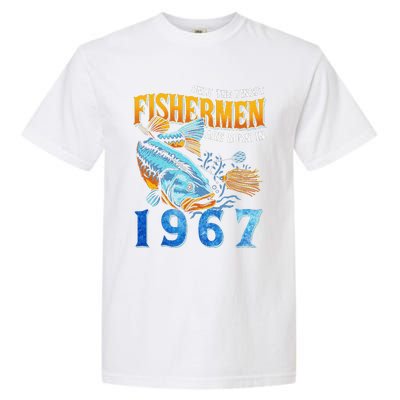 Retro Vintage Fisherman Are Born In 1967 Fishing Birthday Garment-Dyed Heavyweight T-Shirt