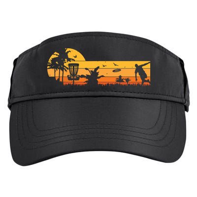 Retro Vintage Frisbee Golf Player Design | Disc Golf Adult Drive Performance Visor