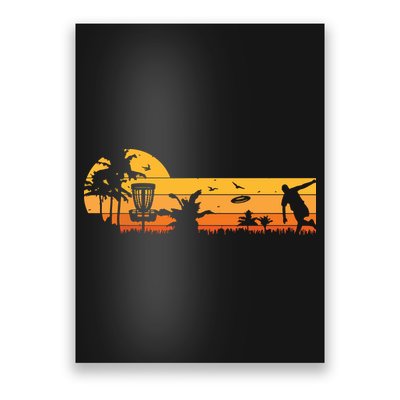 Retro Vintage Frisbee Golf Player Design | Disc Golf Poster
