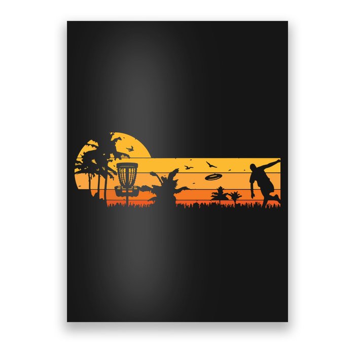 Retro Vintage Frisbee Golf Player Design | Disc Golf Poster
