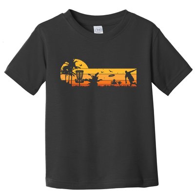 Retro Vintage Frisbee Golf Player Design | Disc Golf Toddler T-Shirt