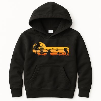 Retro Vintage Frisbee Golf Player Design | Disc Golf Kids Hoodie