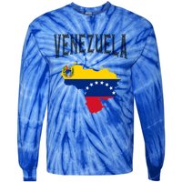 Retro Venezuela Flag Vintage Throwback Athletic Meaningful Gift Tie-Dye Long Sleeve Shirt