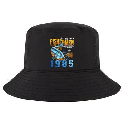 Retro Vintage Fisherman Are Born In 1985 Fishing Birthday Cool Comfort Performance Bucket Hat