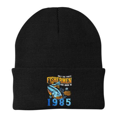 Retro Vintage Fisherman Are Born In 1985 Fishing Birthday Beanie