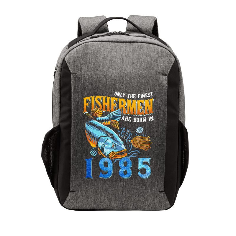 Retro Vintage Fisherman Are Born In 1985 Fishing Birthday Vector Backpack