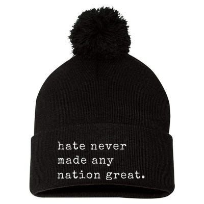 Retro Vintage Funny Hate Never Made Any Nation Great Pom Pom 12in Knit Beanie