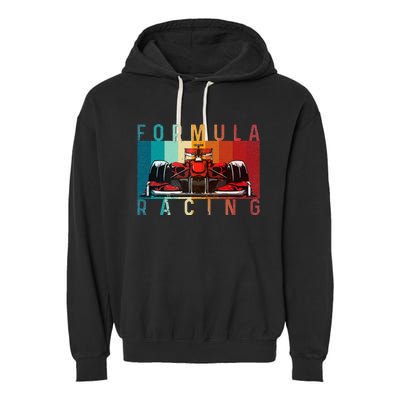 Retro Vintage Formula Racing Lovers Race Garment-Dyed Fleece Hoodie