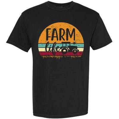 Retro Vintage Farm Life Farming Tractor Family Farmer Garment-Dyed Heavyweight T-Shirt