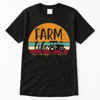 Retro Vintage Farm Life Farming Tractor Family Farmer Tall T-Shirt