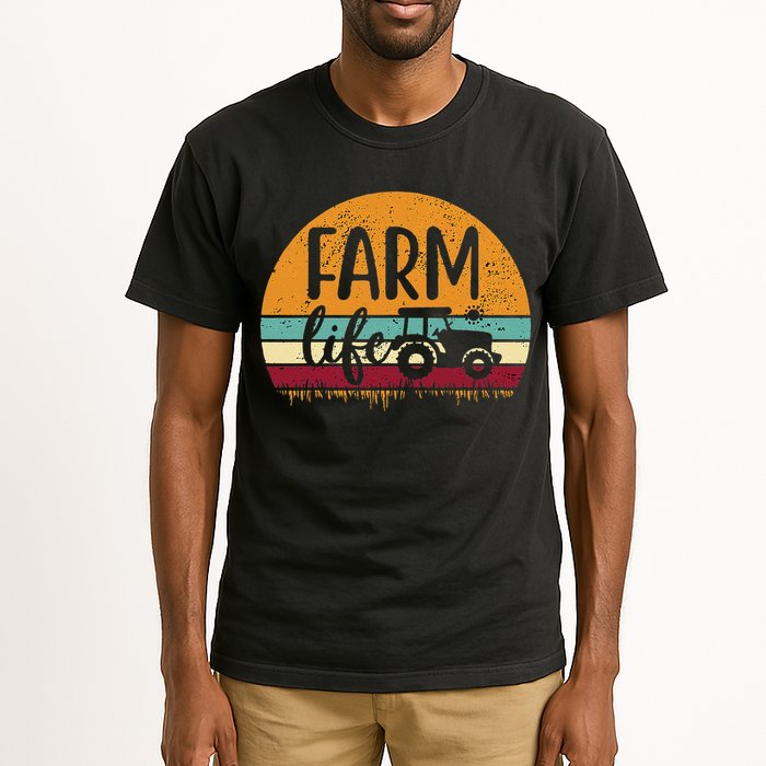 Retro Vintage Farm Life Farming Tractor Family Farmer Tall T-Shirt