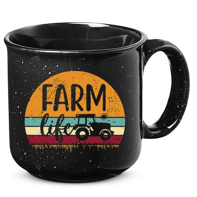 Retro Vintage Farm Life Farming Tractor Family Farmer 15oz Campfire Ceramic Mug