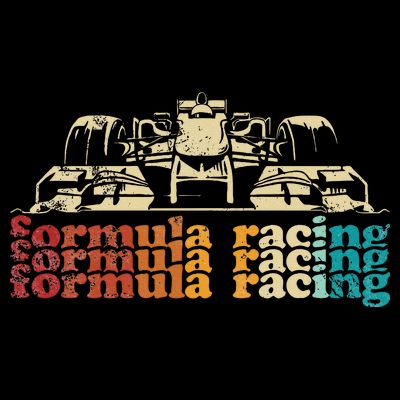 Retro Vintage Formula Racing Silhouette Race Car Lovers Fan T-Shirt