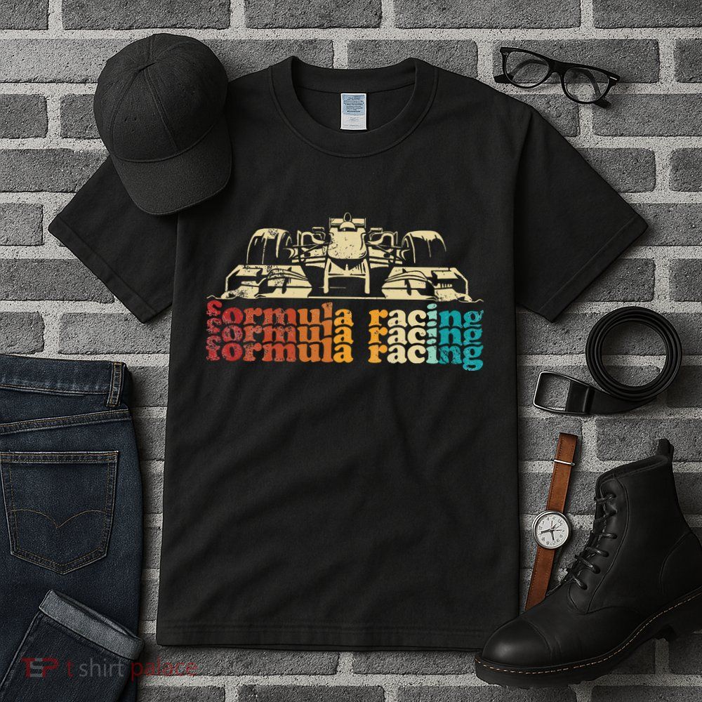 Retro Vintage Formula Racing Silhouette Race Car Lovers Fan Tall T-Shirt