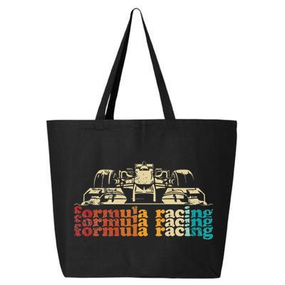 Retro Vintage Formula Racing Silhouette Race Car Lovers Fan 25L Jumbo Tote