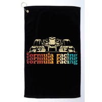 Retro Vintage Formula Racing Silhouette Race Car Lovers Fan Golf Towel