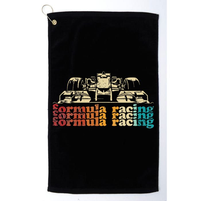 Retro Vintage Formula Racing Silhouette Race Car Lovers Fan Golf Towel