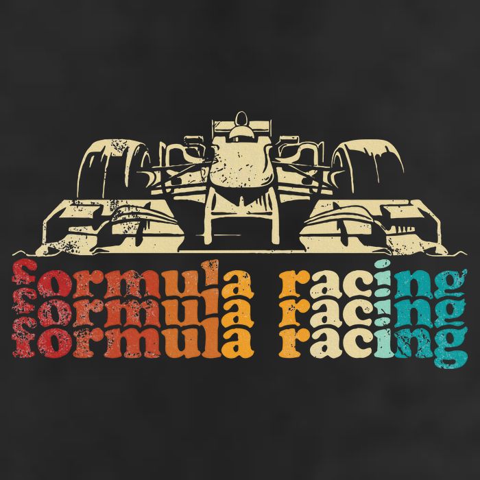 Retro Vintage Formula Racing Silhouette Race Car Lovers Fan Golf Towel
