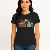 Retro Vintage Formula Racing Silhouette Race Car Lovers Fan Womens T-Shirt