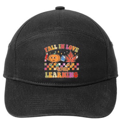 Retro Vintage Fall In Love With Learning 7-Panel Snapback Hat