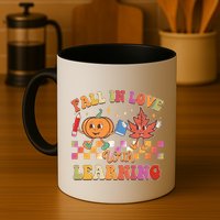 Retro Vintage Fall In Love With Learning Mug