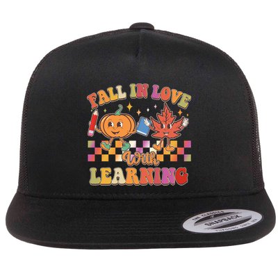Retro Vintage Fall In Love With Learning Flatbill Hat