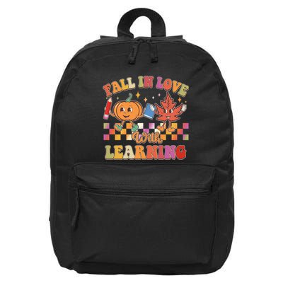 Retro Vintage Fall In Love With Learning 16 in Basic Backpack