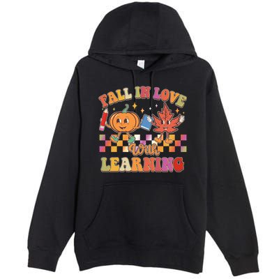 Retro Vintage Fall In Love With Learning Premium Pullover Hoodie