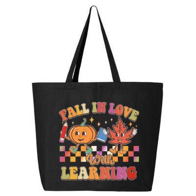 Retro Vintage Fall In Love With Learning 25L Jumbo Tote