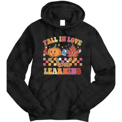 Retro Vintage Fall In Love With Learning Tie Dye Hoodie