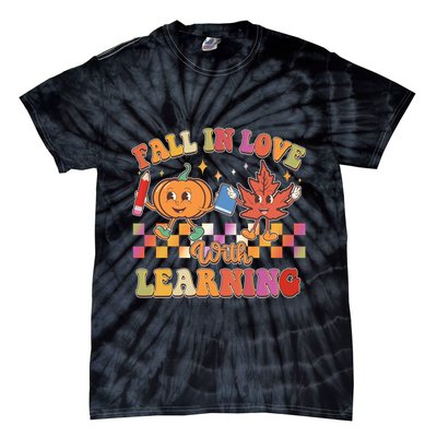Retro Vintage Fall In Love With Learning Tie-Dye T-Shirt