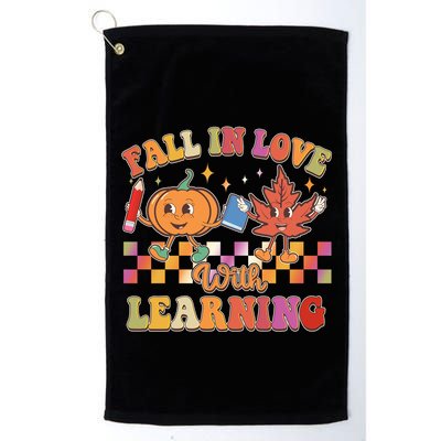 Retro Vintage Fall In Love With Learning Golf Towel