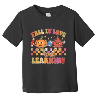 Retro Vintage Fall In Love With Learning Toddler T-Shirt