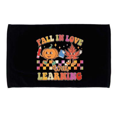 Retro Vintage Fall In Love With Learning Microfiber Hand Towel