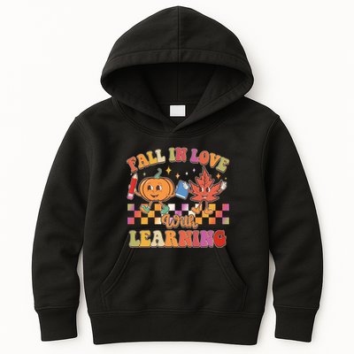 Retro Vintage Fall In Love With Learning Kids Hoodie