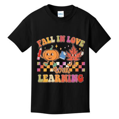 Retro Vintage Fall In Love With Learning Kids T-Shirt