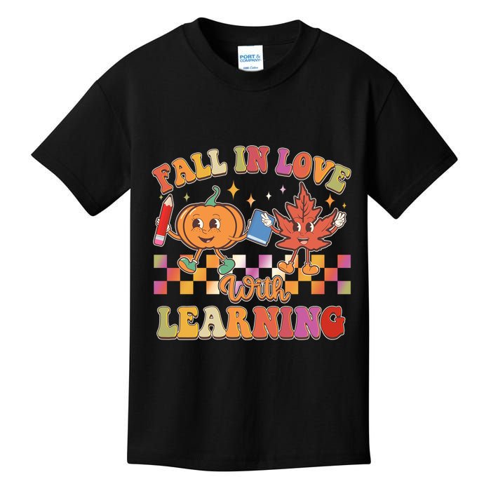 Retro Vintage Fall In Love With Learning Kids T-Shirt