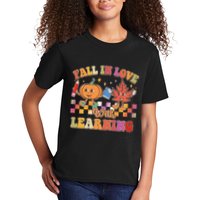 Retro Vintage Fall In Love With Learning Kids T-Shirt