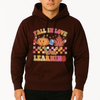 Retro Vintage Fall In Love With Learning Hoodie