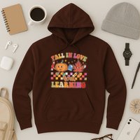 Retro Vintage Fall In Love With Learning Hoodie