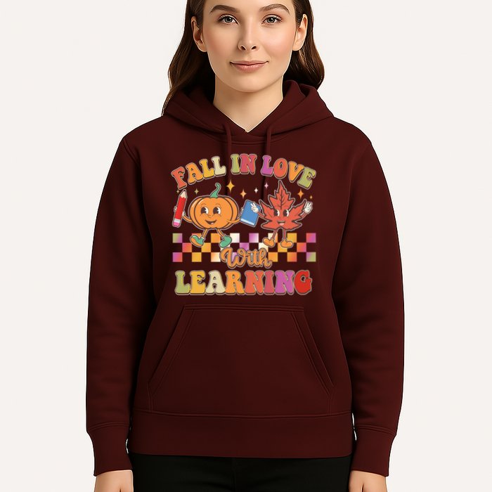 Retro Vintage Fall In Love With Learning Hoodie