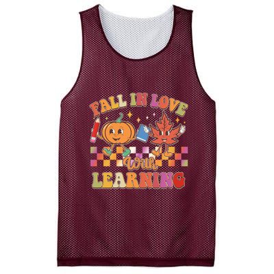 Retro Vintage Fall In Love With Learning Mesh Reversible Basketball Jersey Tank