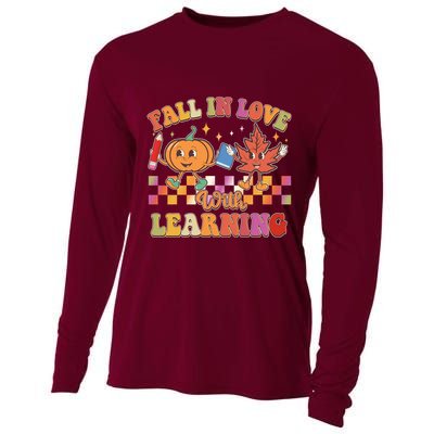 Retro Vintage Fall In Love With Learning Cooling Performance Long Sleeve Crew