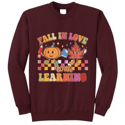 Retro Vintage Fall In Love With Learning Tall Sweatshirt