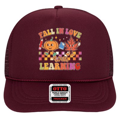 Retro Vintage Fall In Love With Learning Trucker Hat