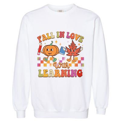 Retro Vintage Fall In Love With Learning Garment-Dyed Sweatshirt