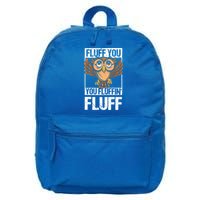Retro Vintage Fluff You You Fluffin' Fluff Owl Cool Gift 16 in Basic Backpack